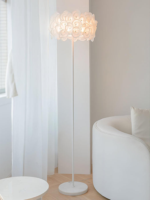 White Hydrangea Floor Lamp-DWHOME