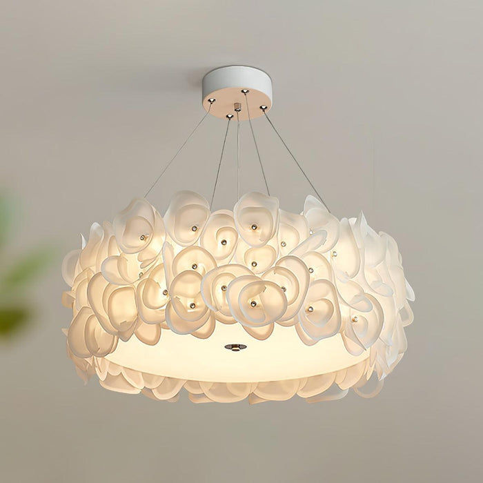 White Hydrangea Pendant Lamp-DWHOME