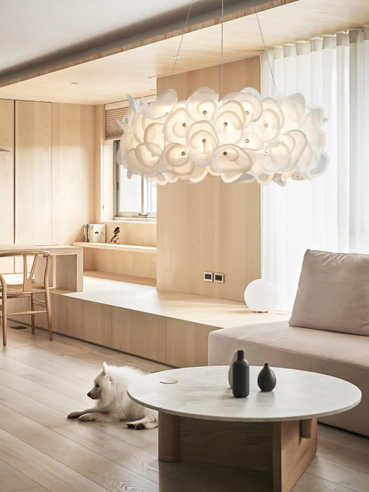 White Hydrangea Pendant Lamp-DWHOME