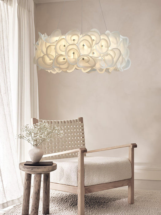White Hydrangea Pendant Lamp-DWHOME