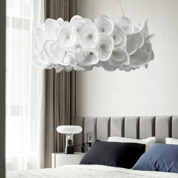 White Hydrangea Pendant Lamp-DWHOME