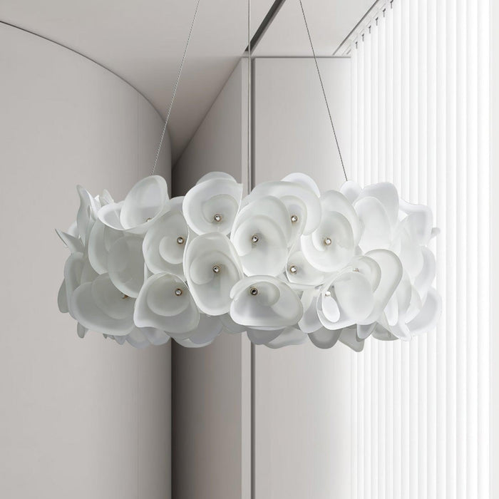 White Hydrangea Pendant Lamp-DWHOME