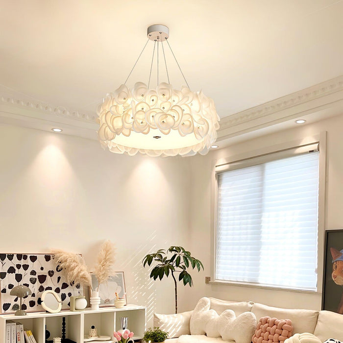 White Hydrangea Pendant Lamp-DWHOME