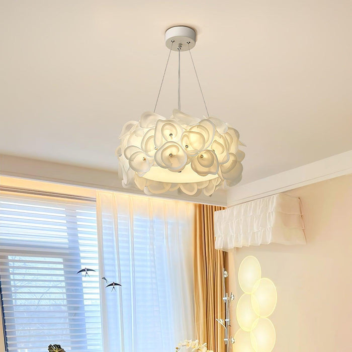 White Hydrangea Pendant Lamp-DWHOME