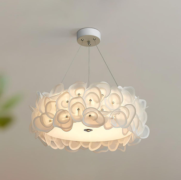 White Hydrangea Pendant Lamp-DWHOME