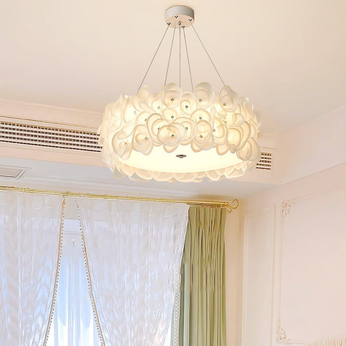 White Hydrangea Pendant Lamp-DWHOME