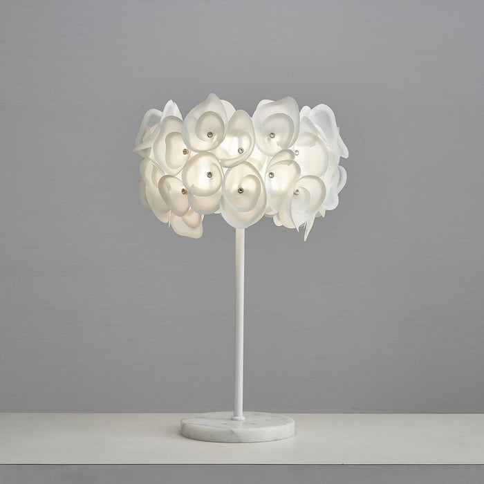 White Hydrangea Table Lamp-DWHOME
