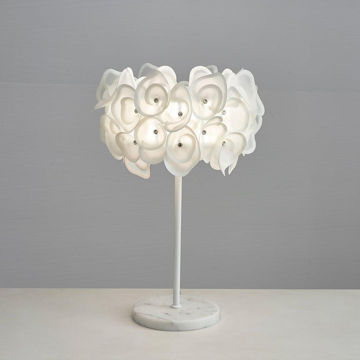 White Hydrangea Table Lamp-DWHOME