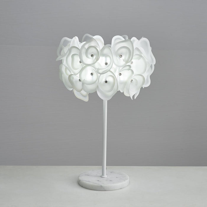 White Hydrangea Table Lamp-DWHOME
