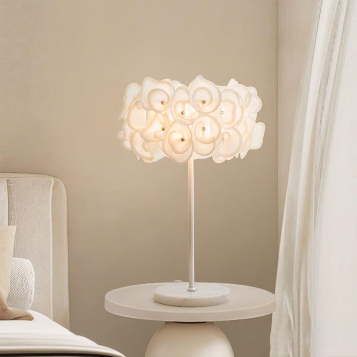 White Hydrangea Table Lamp-DWHOME