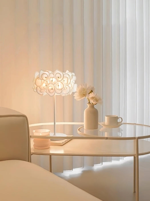 White Hydrangea Table Lamp-DWHOME