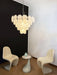 White Murano Disc Chandelier - DWHOME