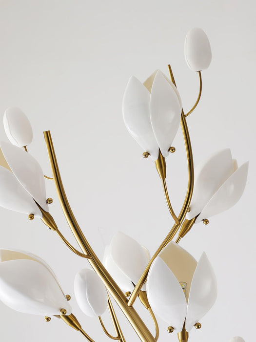 Porcelain Magnolia Floor Lamp-DWHOME