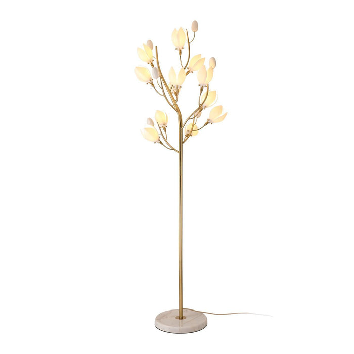 Porcelain Magnolia Floor Lamp-DWHOME