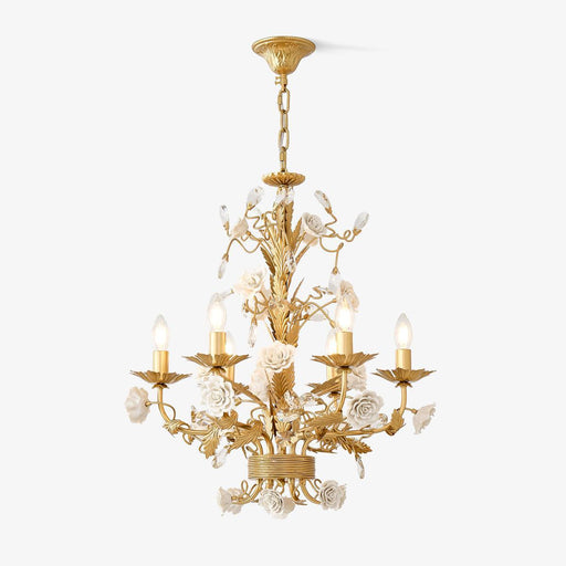 White Rose Crystal Chandelier-DWHOME