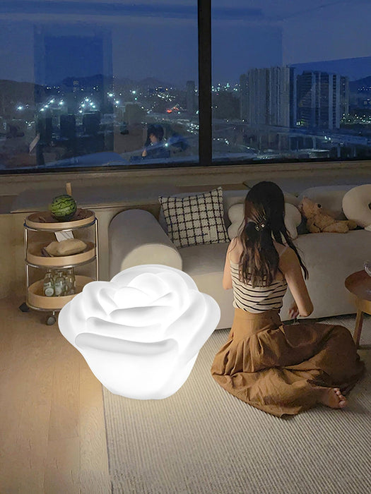 White Rose Shaped LED Table Lamp - DWHOME