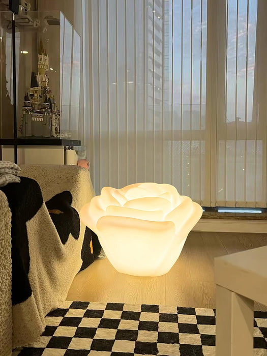 White Rose Shaped LED Table Lamp - DWHOME