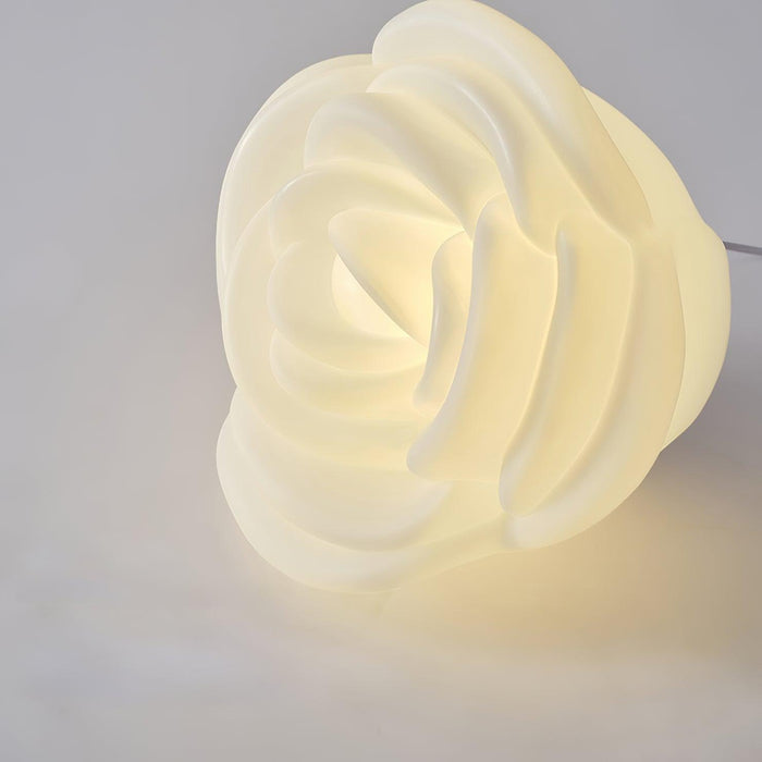 White Rose Shaped LED Table Lamp - DWHOME
