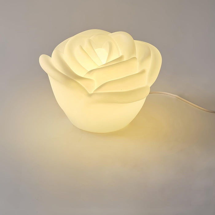 White Rose Shaped LED Table Lamp - DWHOME