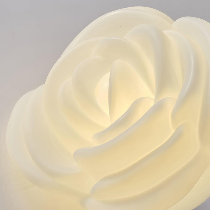 White Rose Shaped LED Table Lamp - DWHOME