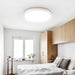White Round Wooden Ceiling Lamp-DWHOME