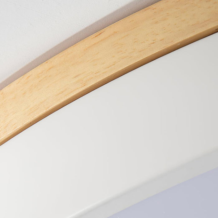 White Round Wooden Ceiling Lamp-DWHOME
