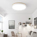White Round Wooden Ceiling Lamp-DWHOME