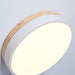 White Round Wooden Ceiling Lamp-DWHOME