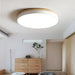 White Round Wooden Ceiling Lamp-DWHOME