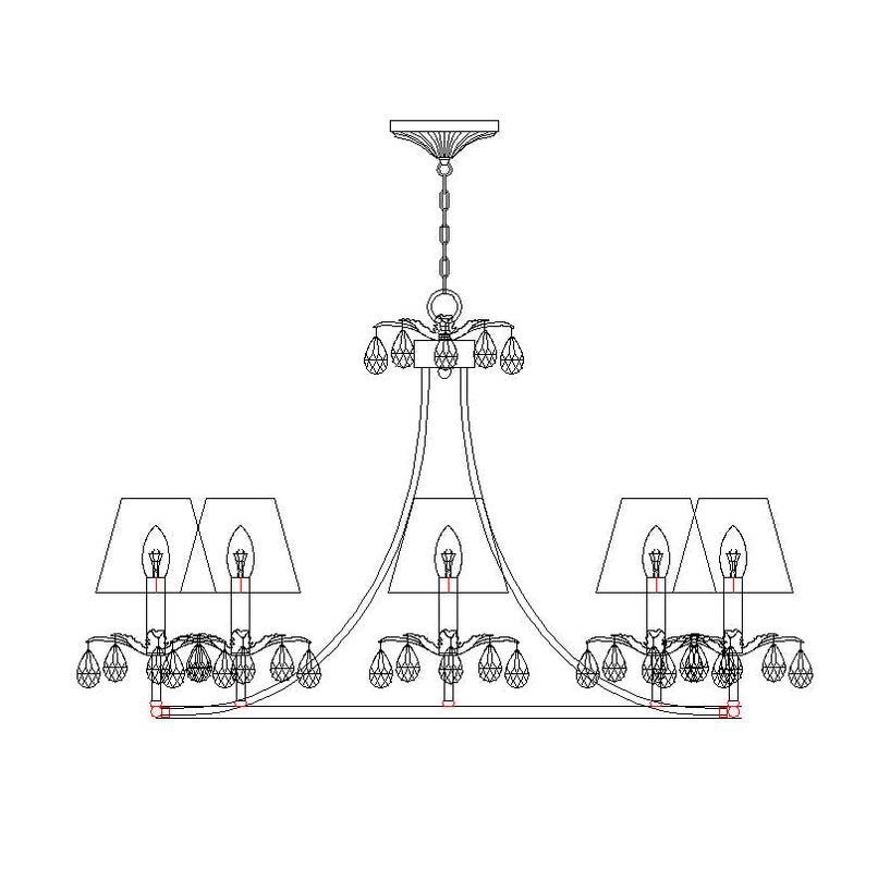 Whitney Chandelier Blackened Bronze