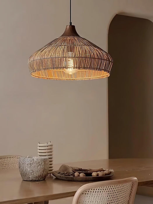 Wicker Rattan Pendant Light-DWHOME