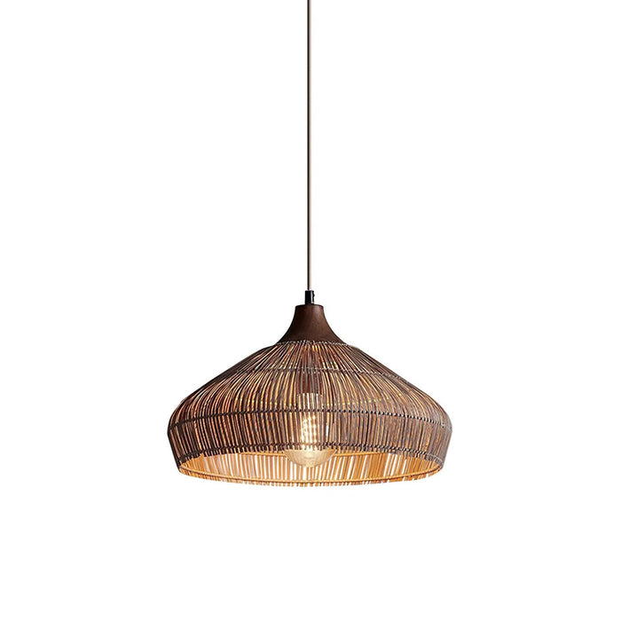 Wicker Rattan Pendant Light-DWHOME