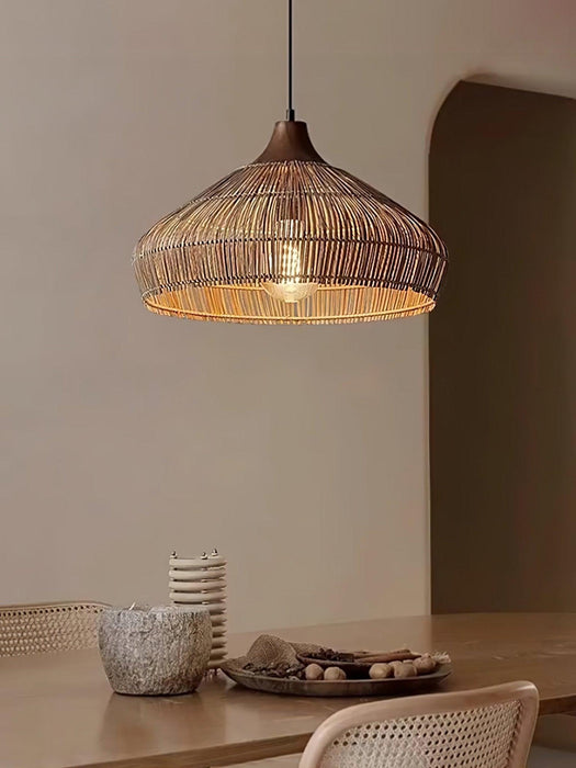 Wicker Rattan Pendant Light-DWHOME