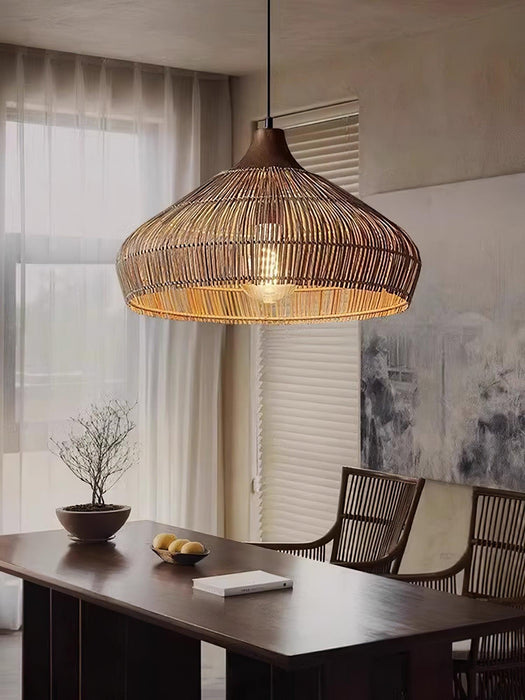 Wicker Rattan Pendant Light-DWHOME