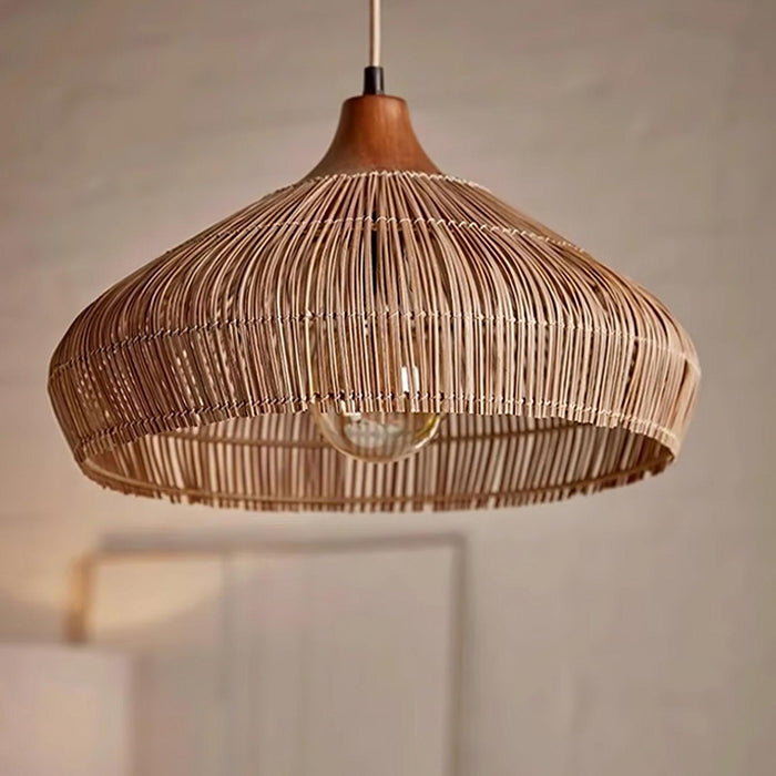 Wicker Rattan Pendant Light-DWHOME