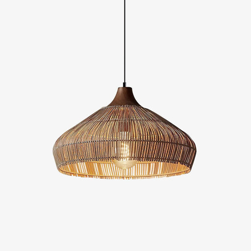 Wicker Rattan Pendant Light-DWHOME