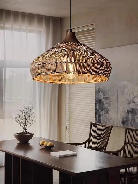 Wicker Rattan Pendant Light-DWHOME