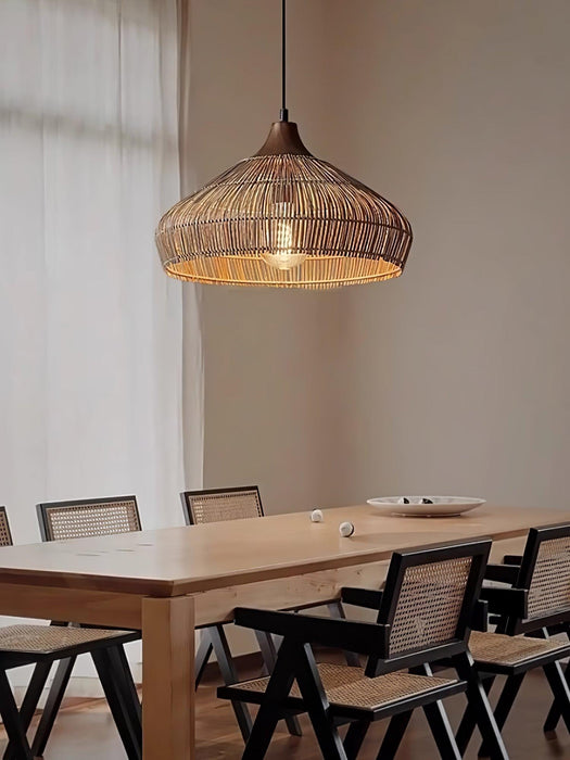Wicker Rattan Pendant Light-DWHOME