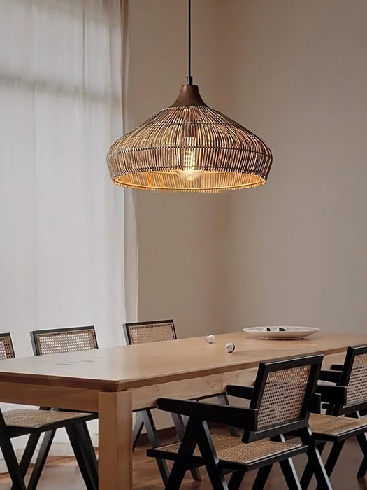 Wicker Rattan Pendant Light-DWHOME