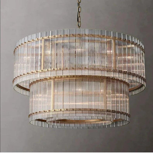 Willow Luxury Modern 2 Tier Crystal chandelier-DWHOME