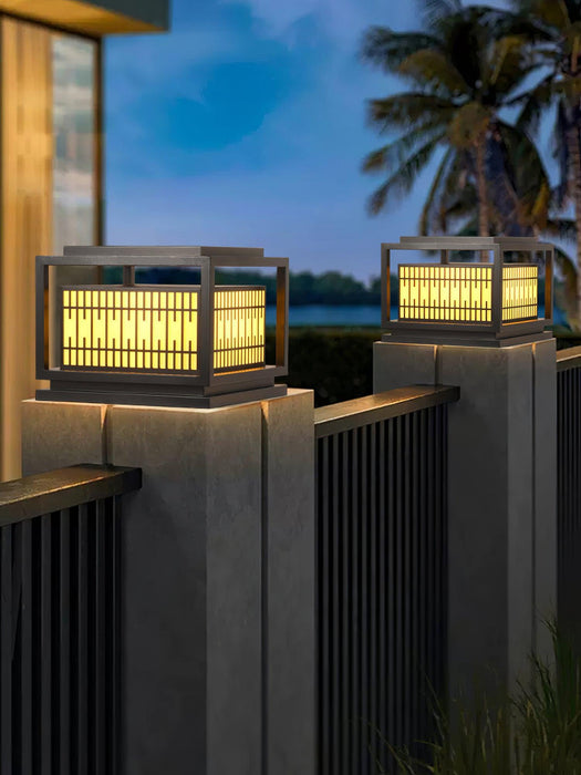 Window Grille Outdoor Post Light-DWHOME