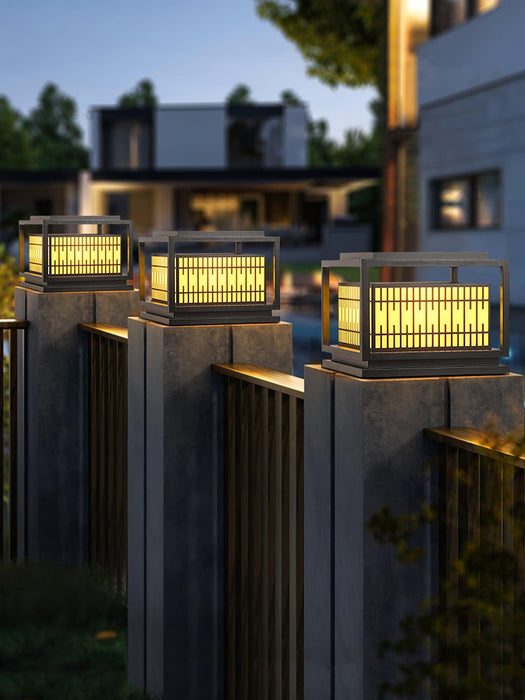 Window Grille Outdoor Post Light-DWHOME