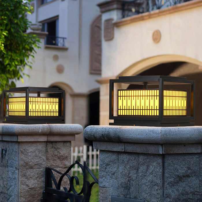 Window Grille Outdoor Post Light-DWHOME
