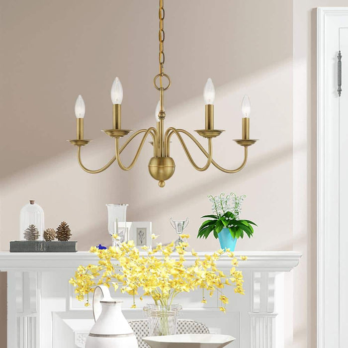 Windsor Brass Chandelier-DWHOME
