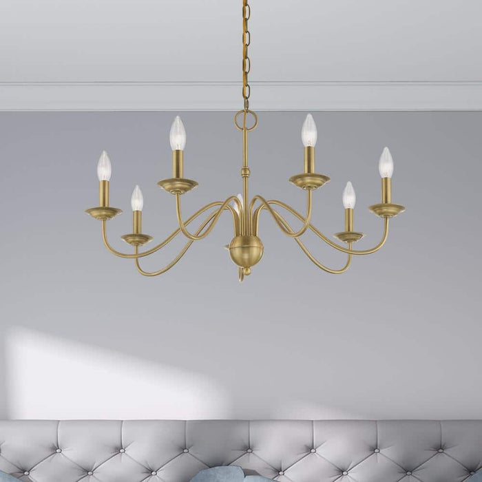 Windsor Brass Chandelier-DWHOME