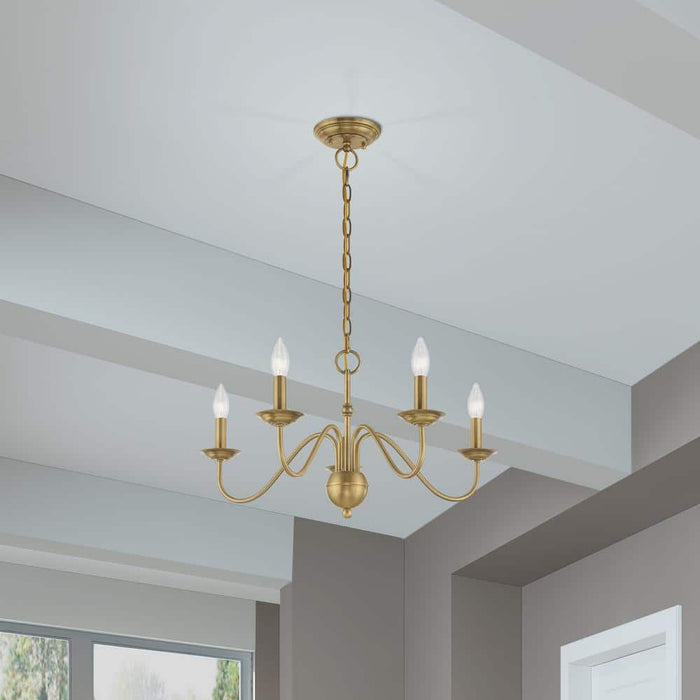 Windsor Brass Chandelier-DWHOME