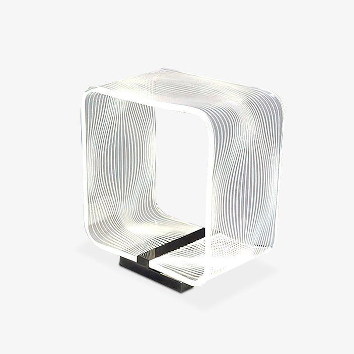 Wire Cube Table Lamp-DWHOME