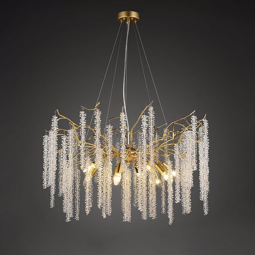 Wisteria Flower Crystal Chandelier-DWHOME