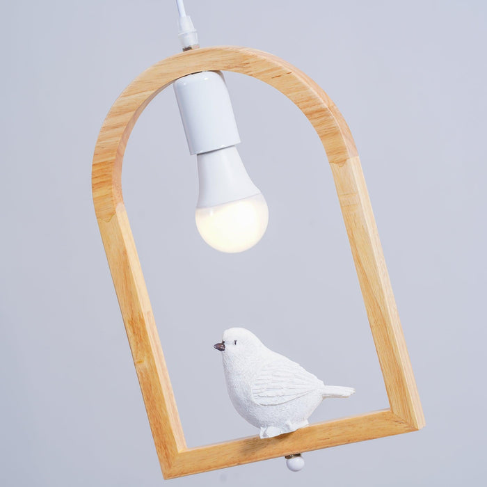 Wood Bird Resin Pendant Light - DWHOME