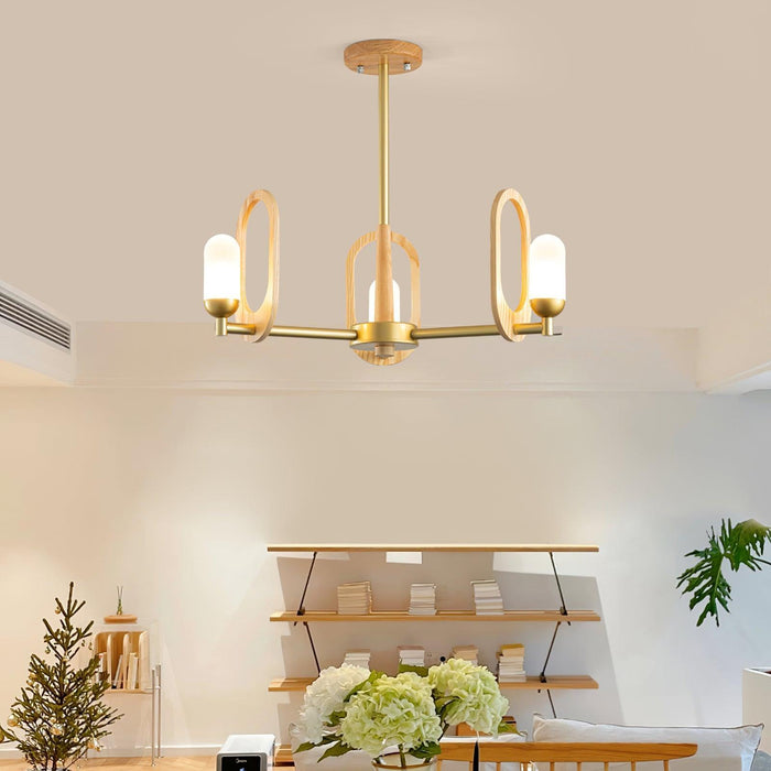 Wood Art Halo Chandelier - DWHOME